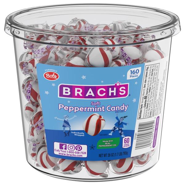 Brach’s Soft Peppermint Candy Tub 28oz 160ct